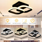Lampa sufitowa LED 16W, 3 kolory, ściemniana, do salonu, korytarza plafon czarny wielokątny ze zintegrowanym źródłem