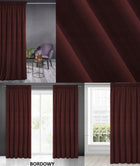 ZASŁONA WELUR 140x240 NA ŻABKI VELVET GRUBA GOTOWA zaciemniająca dekoracja okienna do salonu i sypialni, gładka, taśma