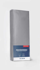 Prześcieradło mikrosatyna z gumką 120x200 szare na materac do 25 cm, tkanina poliestrowa, certyfikat oeko-tex Standard
