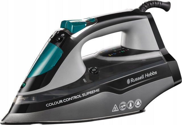 Żelazko russell hobbs Colour Control Supreme 25400-56 3100W parowe z ceramiczną stopą, uderzenie pary 180 g/min, zbiornik 380 ml, auto wyłącznik