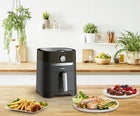 Frytkownica beztłuszczowa tefal EY501 do Smażenia Pieczenia 4,6l Air Fryer 1550 w czarny