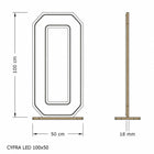 Duża cyfra LED 100 cm MDF stojąca urodziny rocznica dekoracja świecąca liczba podświetlana na jubileusz, wesele