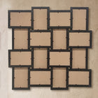 Multiramka na 16 zdjęć 61X61 CM MDF czarna ramka na zdjęcia 10X15 CM kolaż fotografii, galeria ścienna, dekoracja do