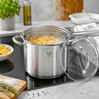 Garnek do frytek szparagów makaronu 3,6l gotowanie na parze sitko indukcja garnek tradycyjny 18 cm 3.6 l stal