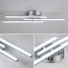 Lampa sufitowa lampa LED wiszaca srebro 6500K nowoczesna do salonu 18W żyrandol aluminiowy 3-punktowy 14 cm 55 cm