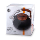 Czajnik na GAZ Tradycyjny z gwizdkiem Indukcja Konighoffer Douglas 2,5 l stalowy czarny do gotowania wody, kuchenny