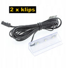 KPL.2x Klips PCV LED do szklanej półki +zasilacz oświetlenie witryn meblowych, lampka do gabloty, 12 V DC, 0,48 w