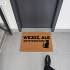 Wycieraczka wejśćiowa kokosowa 40X60CM pod drzwi zabawna mata z tworzywa PVC, brązowa, grubość 15 mm, uniwersalna