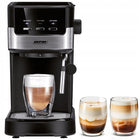 Ekspres do kawy ciśnieniowy kolbowy MPM MKW-13M mielona, espresso, americano, czarna, 15 bar, zbiornik 1,2 l, 1100 w