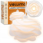 Lampa wisząca LED Veluma Biała E27 Nowoczesna lampa sufitowa Żyrandol oprawa zwisająca do salonu kuchni jadalni, 1