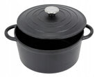 Garnek żeliwny 4,8 L do Pieczenia Kociołek brytfanna 26cm Indukcja Gaz z pokrywką, do piekarnika, na kuchnię ceramiczną