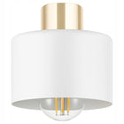 Lampa Wisząca Sufitowa Biała Złota 3xE27 do Salonu Kuchni nad Wyspę Stół żyrandol metalowy 3-punktowy jadalnia 60W