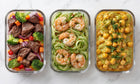 8x szklane pojemniki na żywność zestaw lunchbox żaroodporne uszczelka 8szt do mrożenia, zmywarki i mikrofalówki, na