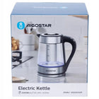 Czajnik elektryczny aigostar 2200W 1,7l LED regulacja temperatury filtr 1.7 l 2200 w srebrny/szary metal, szkło