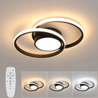 LAMPA SUFITOWA PLAFON LED CZARNA OKRĄGŁA DO SALONU ŚCIEMNIANA + PILOT 39W oprawa do wnętrz, metalowa, zintegrowane