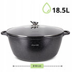 Garnek duży 18,5 L tradycyjny marmurowy kociołek pokrywa indukcja kamille aluminiowe naczynie 40 cm do gotowania, na