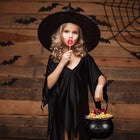 Kociołek wiadereczko wiadro na słodkości halloween czarne czarny pojemnik do cukierków, koszyk cukierków, ozdoba