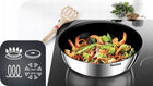 Stalowa patelnia głęboka non stick TEFAL Ingenio Emotion 24cm INDUKCJA naczynie do smażenia i duszenia, odpinany