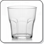 KUBEK PUCHARKI KUBKI plastikowe 350ml drink twarde SZTYWNE OCTAGON 20 sztuk naczynia jednorazowe do koktajli i deserów