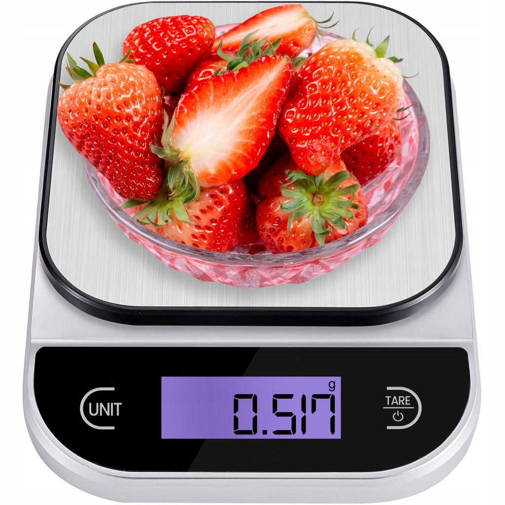 Waga kuchenna 1g - 5kg dotykowe przyciski elektroniczna timer termometr do odmierzania składników, tarowanie, jednostki