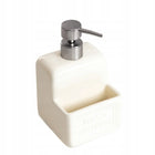 Dozownik sylan śmietankowy 10x17 cm homla do mydła w płynie, łazienkowy, nablatowy, ręczny, 200 ml, biały