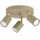 Lampa Sufitowa Żyrandol Plafon Beżowa Gray Beige GU10 LED 856-EG3 Regulowan oprawa wisząca metalowa 3-punktowa do