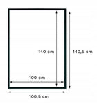 Ramka aluminiowa Na Zdjęcia 100x140 B0 czarna Rama na zdjęcie 140x100 oprawa do plakatu, grafiki lub posteru, metalowa