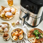 Frytkownica beztłuszczowa tefal Easy Fry Silence EY552D 5 l Air Fryer srebrny/szary