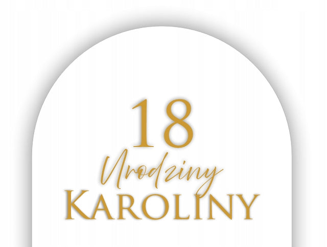 Naklejka na ściankę tablicę lustro naklejki na urodziny 18 20 30 40 - 50 cm dekoracja jubileuszowa ozdoba przyjęciowa do sali