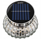 ZNICZ SOLARNY LED SOLAR KULA SREBRNY lampion na cmentarz, dekoracja grobu, wysokość 23 cm