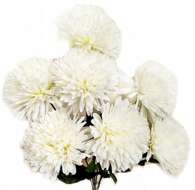 Chryzantema w bukiecie sztuczne kwiaty JAK żywe 75cm duży bukiet dekoracja do domu, ozdoba do wazonu, kompozycja florystyczna, 7 sztuk