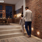 Oświetlenie schodowe oprawa lampka schodowa LED 230V Q30 BIAŁA PREMIUM kwadratowa 2W wymienne źródło światła do
