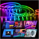 Zestaw taśma LED kolorowa 5M/300 5050 RGB + zasilacz + sterownik + pilot oświetlenie dekoracyjne do wnętrz, 12V DC