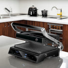 Grill elektryczny kontaktowy panini składany MPM PSC-140/B czarny 2200 w nominalna