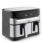Frytkownica beztłuszczowa Tefal Grill EY905D 8.3l dwukomorowa Air Fryer srebrny/szary