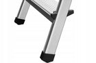 Drabina aluminiowa dwustronna 2x4 stopniowa 125 kg drabest podest podnóżek schodki do prac domowych, wysokość robocza