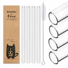 Słomki szklane rurki eko wielorazowe ekologiczne do picia bubble tea, tapioka, koktajle i drinki, borokrzemowe, 20 cm
