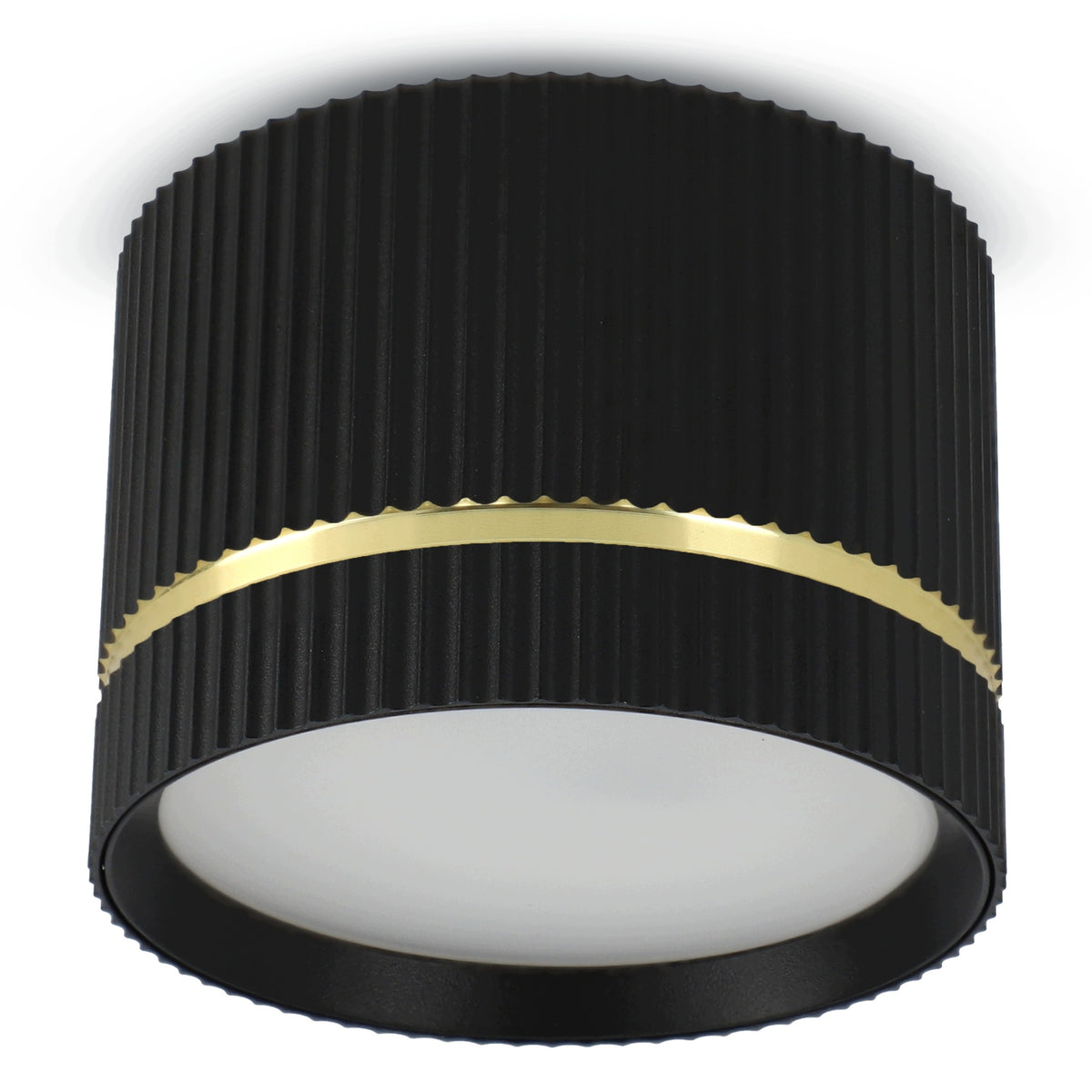 Oprawa Halogenowa Sufitowa LED Tuba GX53 Spot Natynkowa Ryflowana Czarna do kuchni salonu korytarza, maks. 30 W