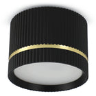 Oprawa Halogenowa Sufitowa LED Tuba GX53 Spot Natynkowa Ryflowana Czarna do kuchni salonu korytarza, maks. 30 W