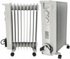Grzejnik OLEJOWY elektryczny 9 żeber termostat DEDRA 2000W OLEJAK nawiew 16 mm 67 mm grzewcza biały