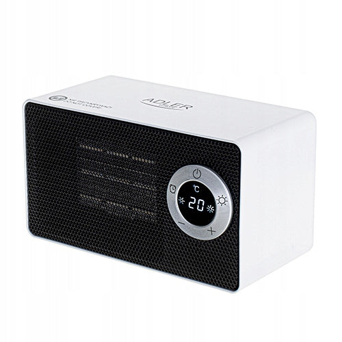 Termowentylator ceramiczny z LCD termostat timer 700W / 1000W 7746 adler czarny grzejnik elektryczny pokojowy ogrzewacz