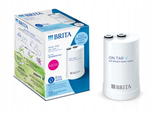 Brita Filtr wkład wymienny do systemu nakranowego On Tap V System CU CE2 kaseta filtrująca, oczyszczanie wody pitnej, końcówka kranowa