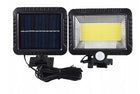 Lampa solarna z czujnikiem ruch i zmierzchu 100 LED naświetlacz IP65 zimne światło 6000K 2 tryby