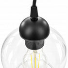Lampa wisząca sufitowa żyrandol kula LED oprawa szklana czarna E27 do salonu kuchni jadalni, 1 punkt, max 60 w