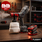 Pistolet do malowania akumulatorowy 2X 4A 1200ML+250 ML dysze 10szt 160DIN natryskowy, farby, lakiery, emulsje, 20 V