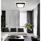 Lampa sufitowa LED plafon wisząca ścienna czarna 2x E27 Nowoczesna LX-909 kwadratowa oprawa bez żarówek, 27 x 17,5 cm