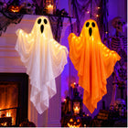 Ozdoby Halloween Dekoracje wiszące świecące duchy LED świetlne zestaw x2