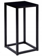 Czarny kwietnik metalowy stojak na kwiaty loftowy półka 40 cm