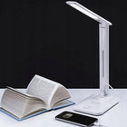 Lampka biurkowa LED USB lampa na biurko z ładowarką indukcyjną Qi dotykowa ściemniana, biała do pracy i nauki, 33 cm