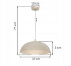 LAMPA WISZĄCA SUFITOWA ŻYRANDOL MISA KASZMIROWA BEŻOWA JAPANDI DO KUCHNI oprawa z tworzywa sztucznego, 1 punkt